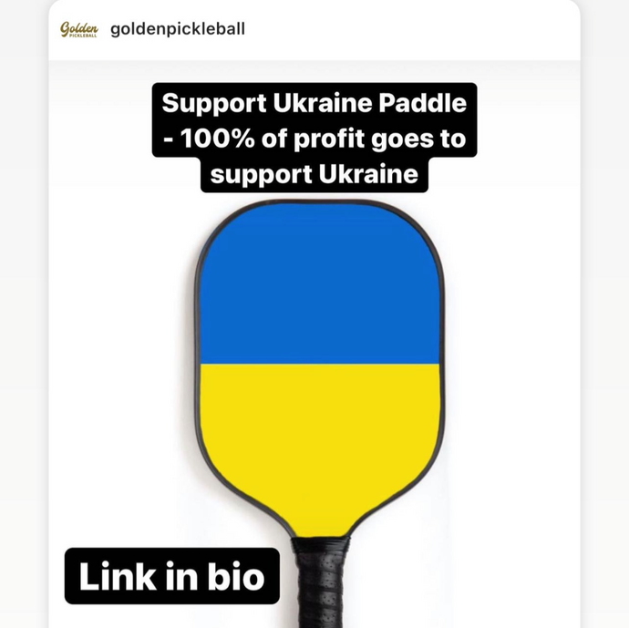 Golden Pickleball Paddles for Ukraine