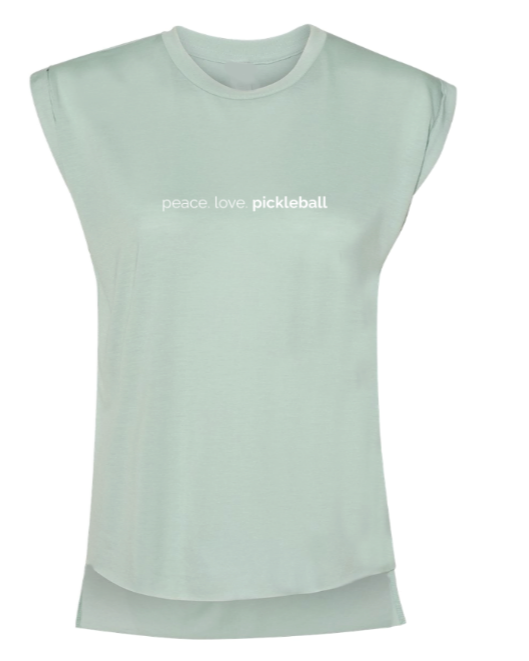 Peace Love Pickleball Super Soft Women's Muscle Tee