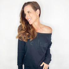 Load image into Gallery viewer, Off-the-Shoulder Embroidered Represent Sweatshirt
